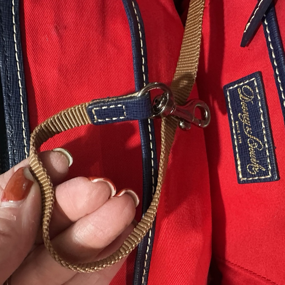 VTG DOONEY & BOURKE Navy White Sailboat Stripes Handbag Shoulder bag Mini Purse - Picture 16 of 16